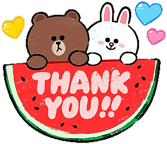 Line Friends Thank You (740x600)