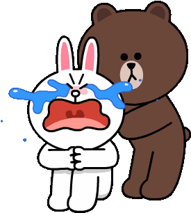 Brown Line Big Travel Line6801 Brown Cony S Big Stickers - 熊 大 動態 貼圖 (480x442)