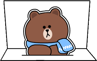 Cony Et Brown - Brown Line Friends Gif (480x480)