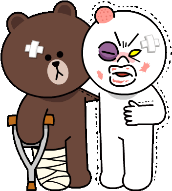 White Rabbit 2 Animated Messages Sticker-7 - Brown And Cony Gif 2018 (480x430)