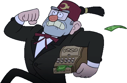 Power Up Gif For Kids - Take The Money And Run Gif (500x278)