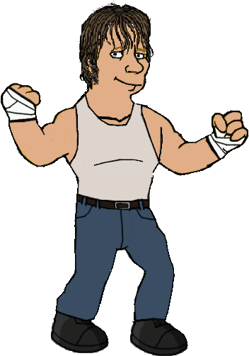 Wwe Star Dean Ambrose - Cartoon (439x591)