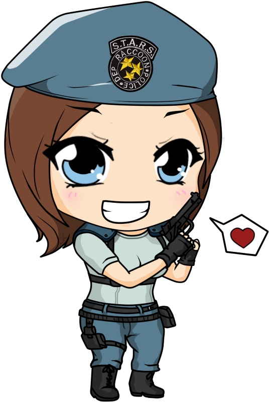 Jill By Greathmotherfucker Jill By Greathmotherfucker - Resident Evil Chibi Jill (618x859)