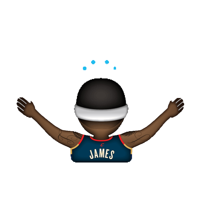 Lebron James Nba Sticker By Imoji For Ios Amp Android - Basketball Players As Emojis (566x346)