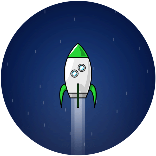 Avatar Id - - Animated Rocket In Space Gif (600x600)