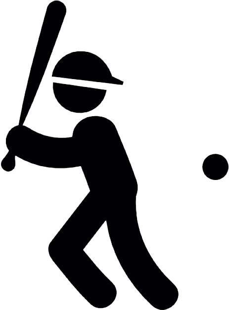 Baseball Player With Bat Ball And Cap Vector - Icône Baseball (626x626)