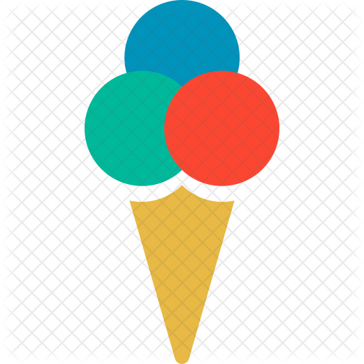 Ice Cream Icon - Ice Cream Cone (512x512)