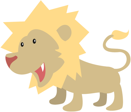 Happy Lion Cartoon - Lion Cartoon Png (550x470)