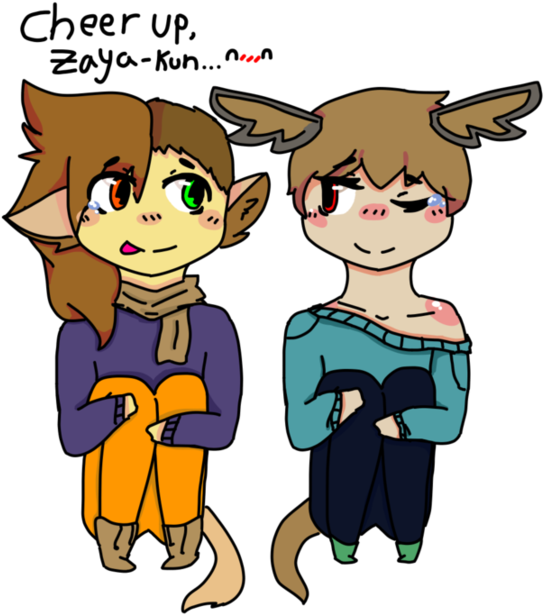 Reeses Chan And Zaya Kun By Yukichandesu - Cartoon (923x865)