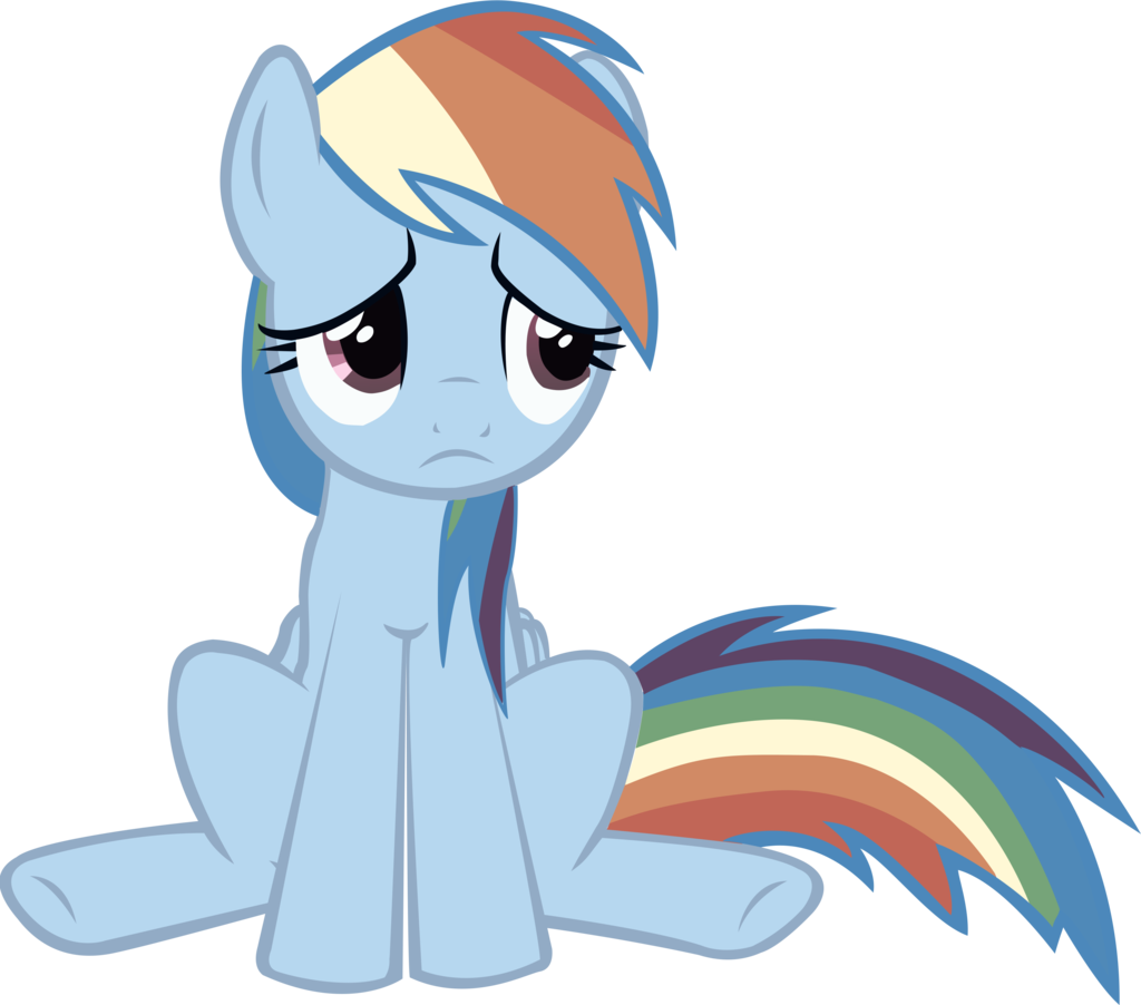 Rainbow - Mlp Rainbow Dash Sad (1024x902)