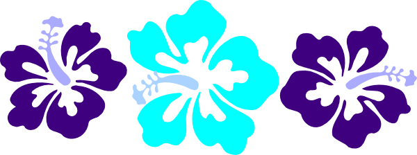 Hawaiian Flower Border Clip Art - Clip Art (600x224)