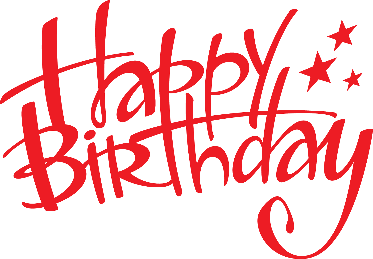Happy Birthday Day Png Free Clip Art Images Pics Pictures - Happy Birthday Stylish Text (1582x1098)