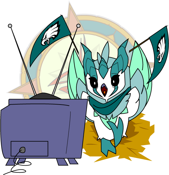 Super Bowl Owl By Dragon-fangx - Cartoon (864x648)