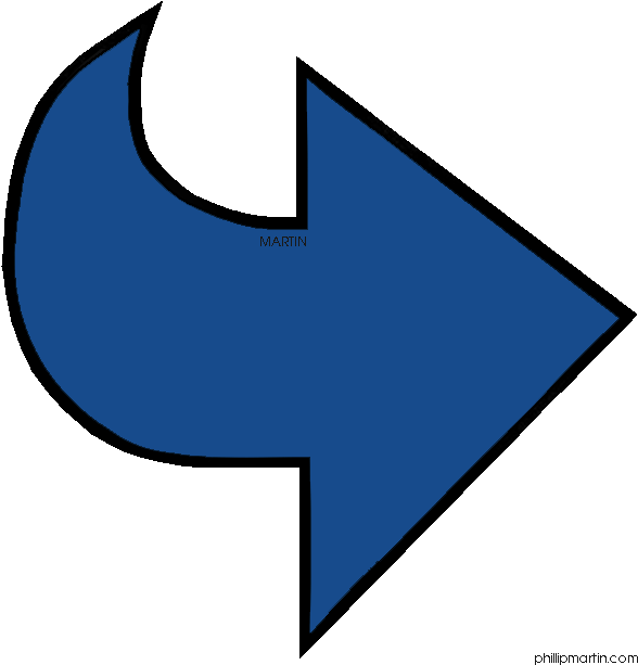 Curve Clipart Arrow - Arrow Curving To The Right (621x648)