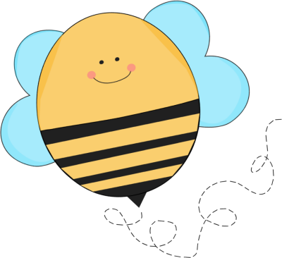 Chubby Flying Bee Clip Art Image Cute Round Chubby - Clip Art (400x366)