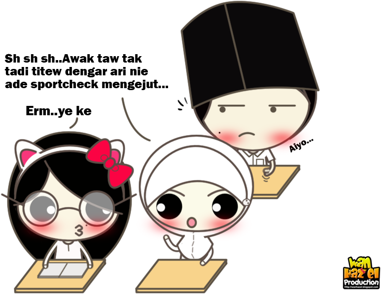 Sport Chek Mengejut Di Sekolah - Cartoon (800x600)