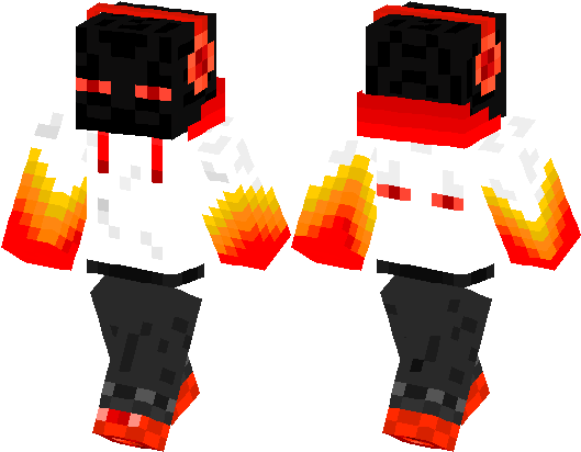 Enderman Hoodie Clip Art Images Gallery - Red Enderman Minecraft Skin (528x418)