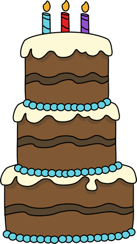 Birthday Cake Drawing - 3 Layered Cake Clipart (282x500)