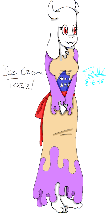 Ice Cream Toriel By Vanessa Sana Doodles - Cartoon (476x937)