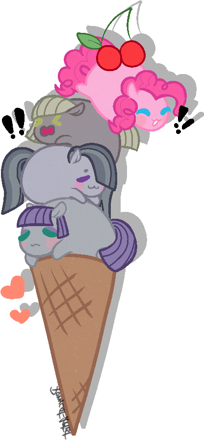 Ponycat-artist, Base Used, Blob Ponies, Cherry, Chubbie, - Ice Cream Cone (550x976)