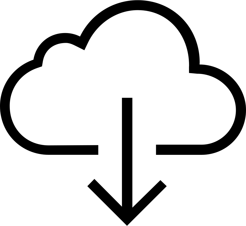Download Clip Art Portable Network Graphics Computer - Cloud Download Icon Png (980x902)