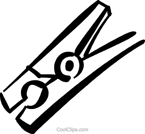 Wäscheklammer Clipart - Clothes Pin Clip Art (480x444)