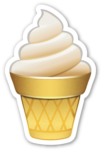 Наклейка Ice Cream Png - Ice Cream Emoji Png (359x528)