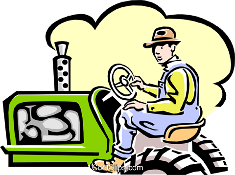 Tractor Royalty Free Vector Clip Art Illustration - Tractor Royalty Free Vector Clip Art Illustration (480x358)