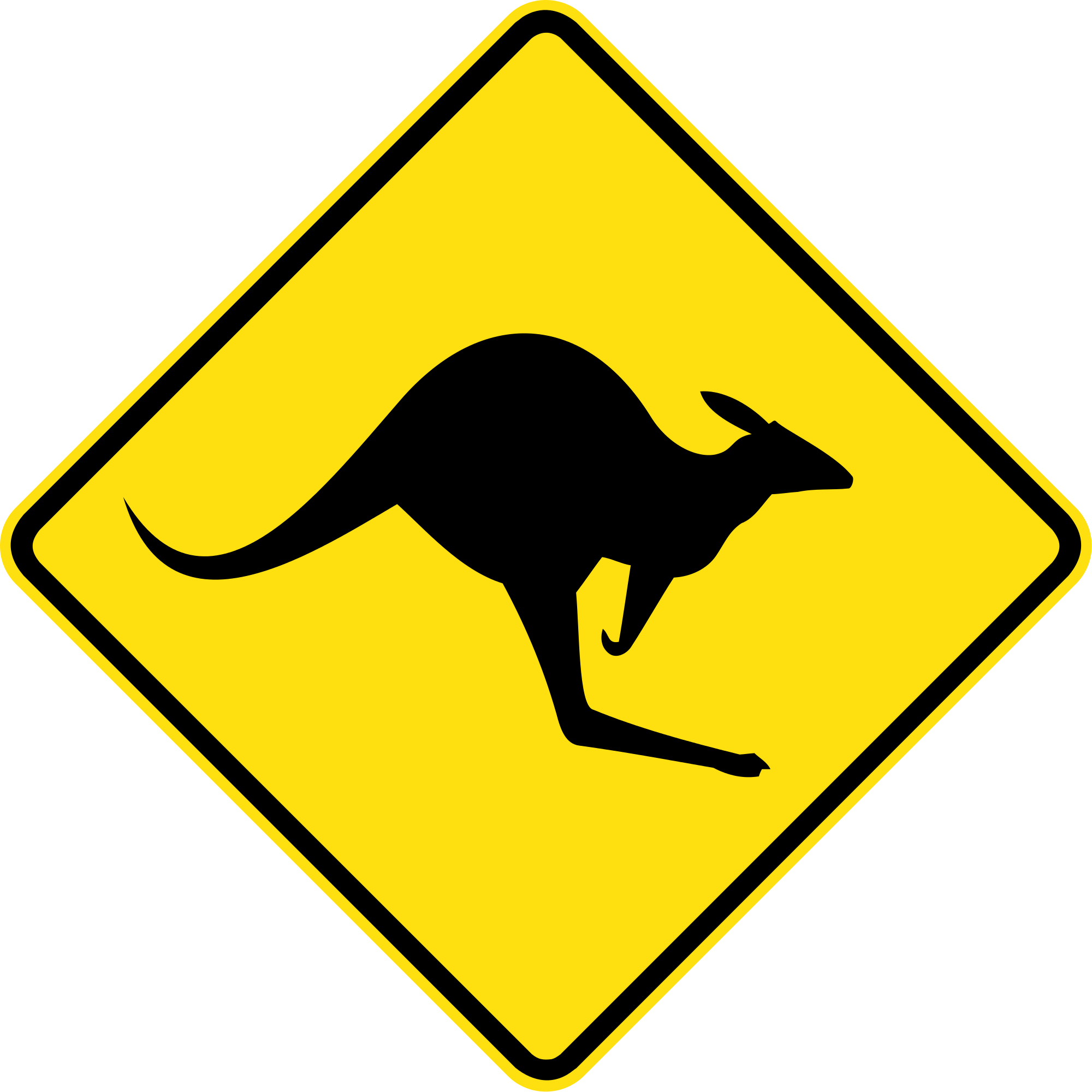 Clip Arts Related To - Kangaroo Sign (2000x2000)