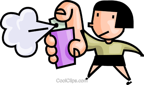 Girl With Hair Spray Royalty Free Vector Clip Art Illustration - Girl With Hair Spray Royalty Free Vector Clip Art Illustration (480x284)