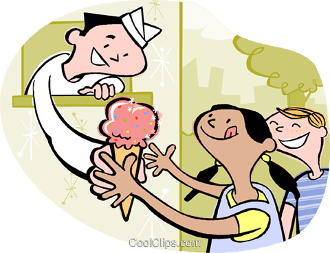 Buying Ice Cream Clipart - Buy Ice Cream Cartoon (480x369)