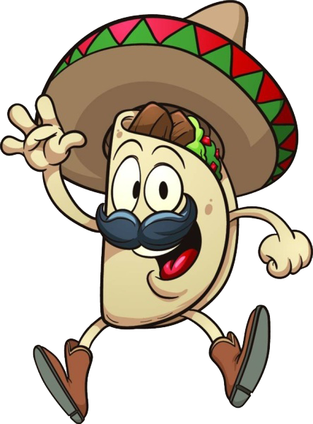 Taco Mexican Cuisine Cartoon Clip Art - Taco Cartoon (443x600)