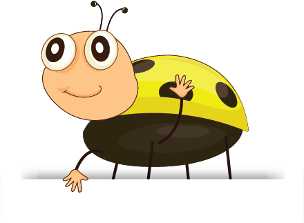 Yolly The Lady Bird - Cartoon (439x339)