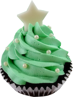 Christmas Cupcake Psd - Spruce (300x400)