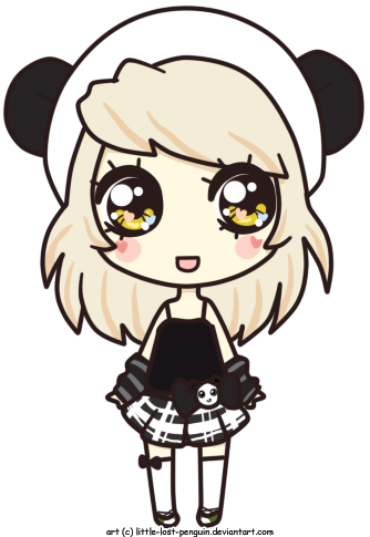 Teddy By Little Lost Penguin - Muñecas Kawaii Png (334x485)