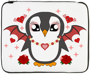 #valentines #penguin #love #romance #goldfishdreamsdesigns - Sprinkleguin Greeting Card (350x350)