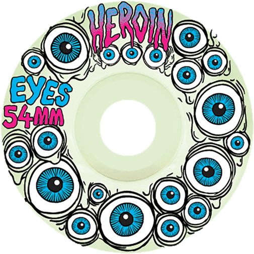 Heroin Eyes Skateboard Wheels - 52mm (glow (600x600)