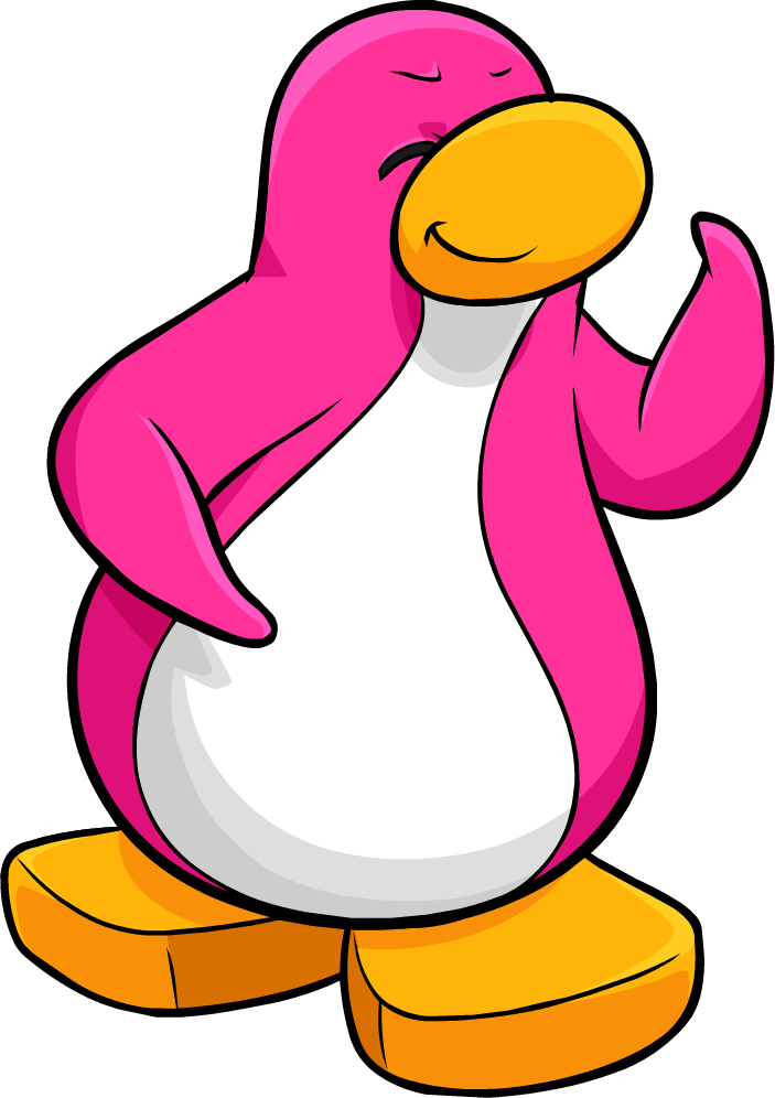 Estos Son Algunos Penguins Animados Para Que Los Personalises - Club Penguin Pink Penguin (703x996)