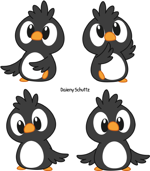 Little Penguin By Daieny - Penguin (560x650)