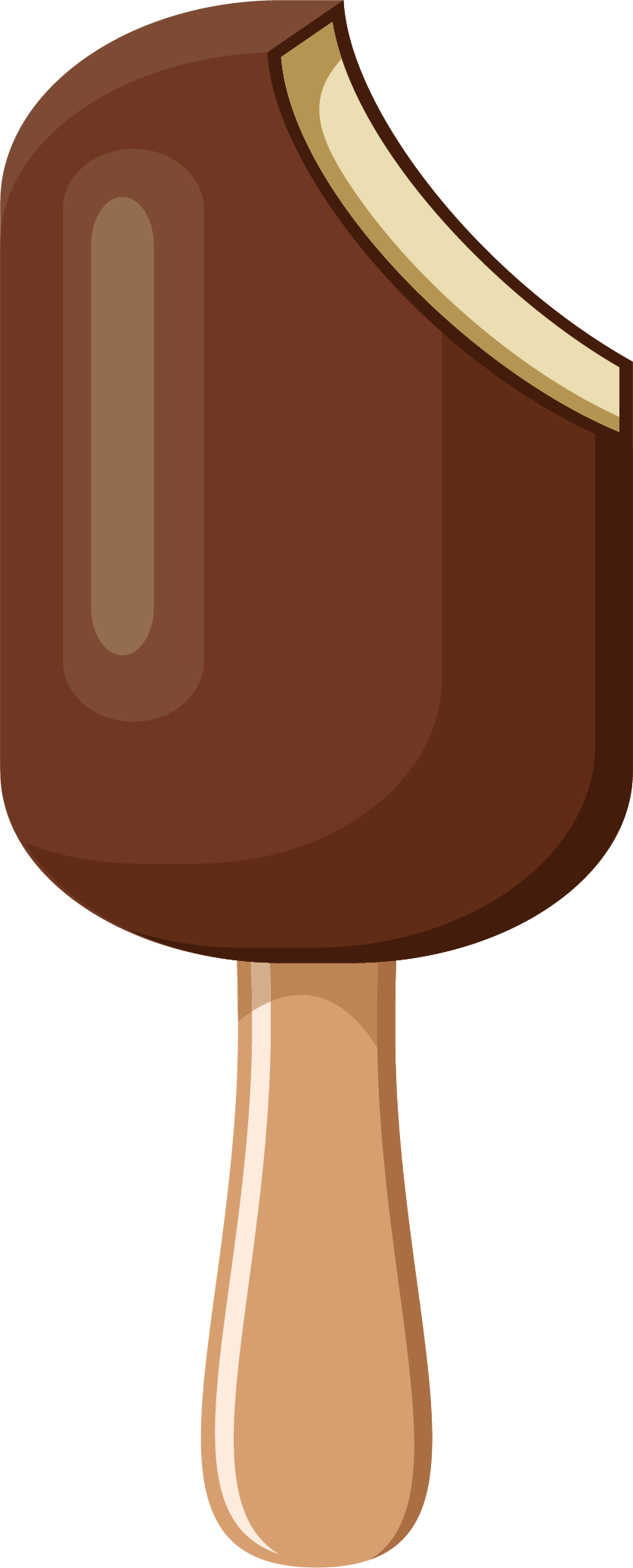 Chocolate Ice Cream Ganache Caramel Color - Illustration (837x2072)