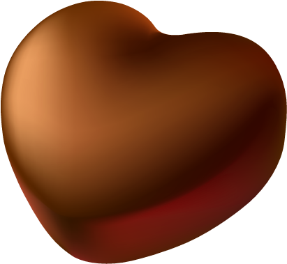 Chocolate Heart Picture Clipart - Heart Chocolate Clipart (424x399)