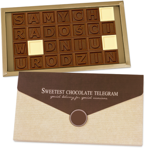 28 Chocolate Letters In Cardboard Box - 28 Chocolate Letters In Cardboard Box (500x500)