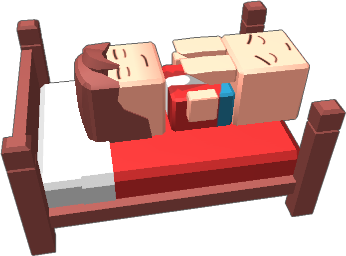 Bed,pajamas,2 Sleeping Faces - Sofa Bed (768x768)