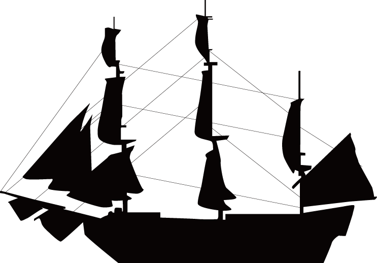 Sailboat Ship Silhouette Clip Art - Slave Ship Silhouette (743x518)