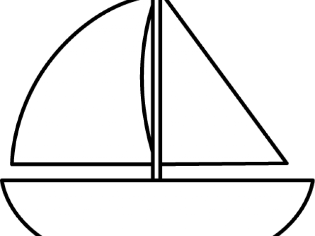 Sailboat Clipart Black And White - Sailboat (640x480)
