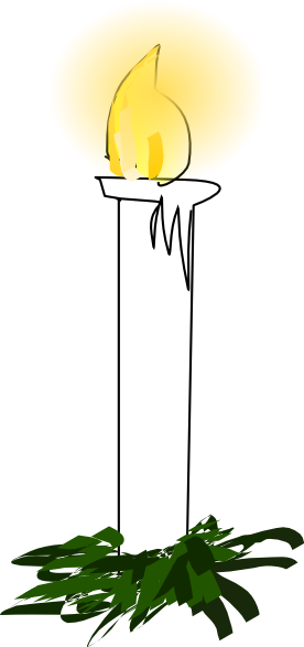 Aquila Christmas Light Clip Art - Christmas Candle Clip Art (276x587)