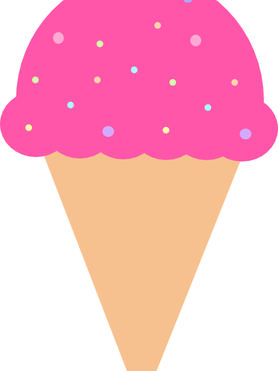 Ice Cream Clipart Orange - Icecream Clipart No Background (390x520)