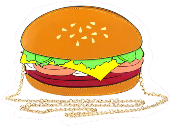 Hamburger Shaped Purse - Cartoon Picture Of French Fries (600x600)