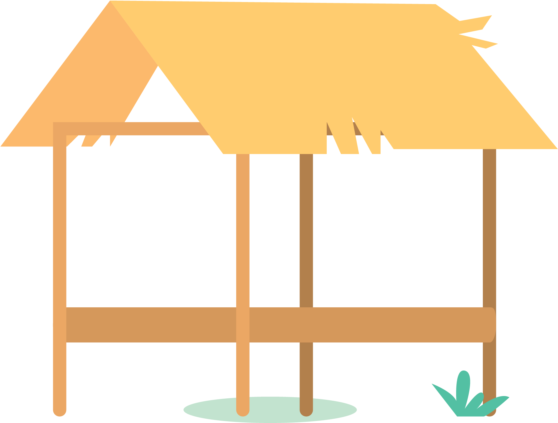 Vector Cartoon Straw House - Nyse:de (1972x2288)