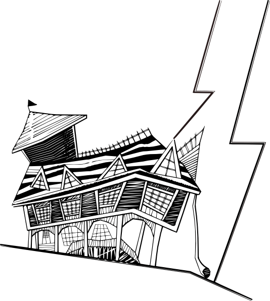 Crooked House Clipart 2 By Matthew - House On Russian Hill (673x750)